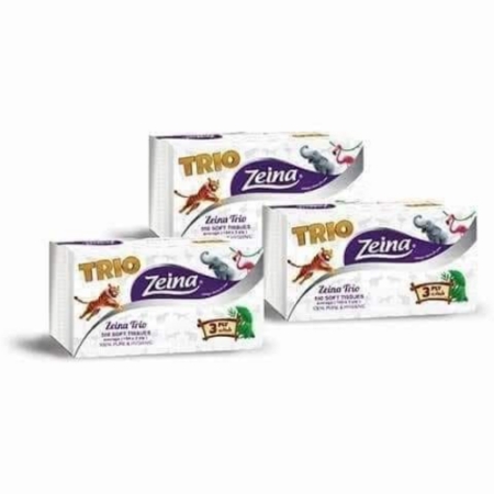 صورة عرض زينة مناديل وجه ناعمة - 550 منديل - 3 عبوات