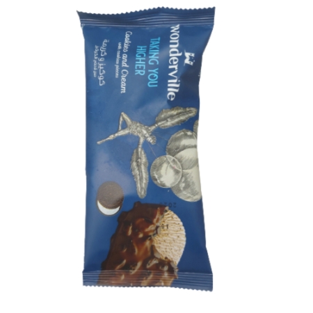 صورة وندرفيل ايس كريم استيك كوكيز وكريمة مع قطع الكوكيز