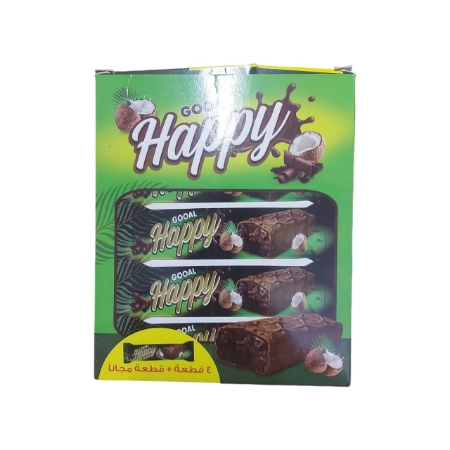 صورة هابي نوجا بالكراميل والفول السوداني مغطاة بالكاكاو - 2 قطعة - 4 + 1 مجاناً 