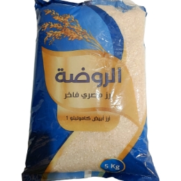 صورة الروضة أرز ابيض كامولينو 1 حبة عريضة- 5 كجم
